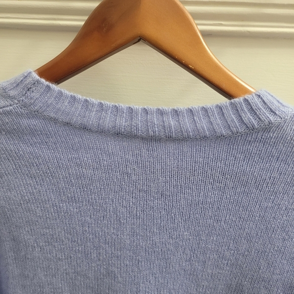 Autumn Cashmere 100% 2 ply Cashmere Lavender Crewneck Sweater - Picture 6 of 7